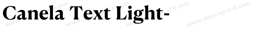 Canela Text Light字体转换